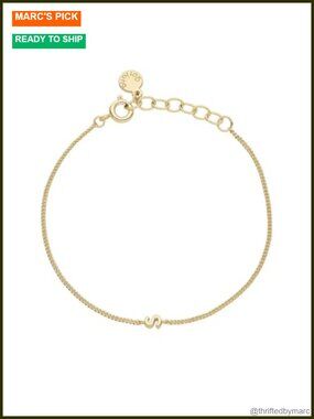 18k Gold Plated Mini Alphabet Bracelet Personalized Initial Link